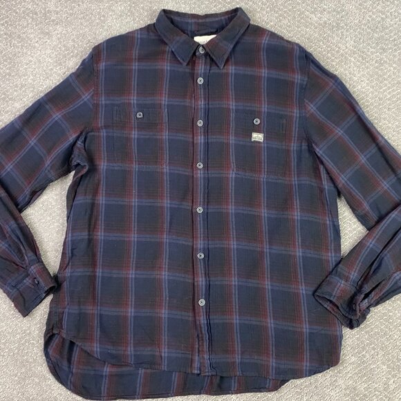 Ralph Lauren Denim & Supply Flannel Shirt Men's XXL Plaid Black Red Button Down - Picture 1 of 15